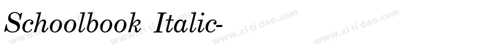 Schoolbook Italic字体转换